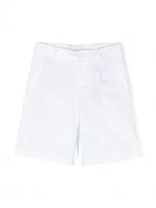 Твиловые шорты с логотипом Dolce & Gabbana Kids, белый