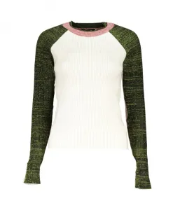 Элегантный контрастный пуловер с круглым вырезом. Desigual, мультиколор