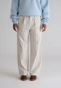 Полосатые брюки Prohibited, Yellow Cream