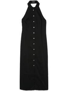 Peserico платье макси со стразами, черный