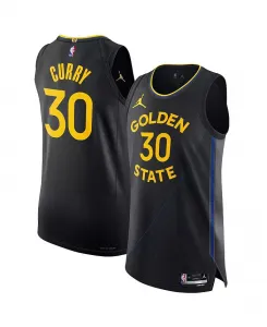 Мужская автентичная футболка Stephen Curry Golden State Warriors 2024/25 - коллекция Statement, черная Jordan