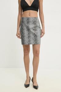 Кожаная юбка Answear.Lab, серый