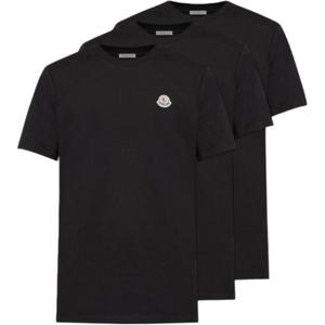 Набор из трех футболок с круглым вырезом Moncler, черный