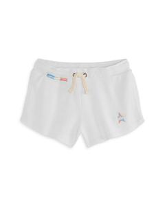 Детские шорты с вышитой звездой в рубчик - для девочек старшего возраста Vintage Havana, белый