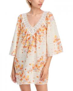 Мини-платье с цветочным принтом Placed - эксклюзив AQUA, слоновая кость/кремовый