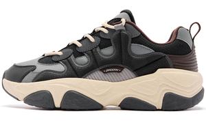 QIAODAN Кроссовки Wilder Coverage Height Incovering, устойчивые к истиранию, нескользящие, повседневные, мужские, черно-серые