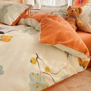 LUOLAI HOME Постельное белье, 150x200 см, 100% чесаный хлопок, канглан