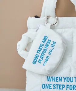 Брелок-сумочка с вышитым логотипом