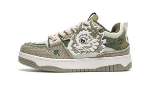 Модные универсальные дышащие низкие скейтерские кроссовки Unisex West Lake Dragonwell Green MR.PESIN