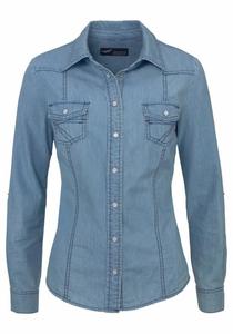 Блузка ARIZONA Blouse, синий деним