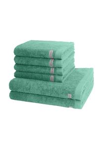Набор полотенец Ross Sinfonie с логотипом, 6 штук, 50x100/70x140 см, зеленый