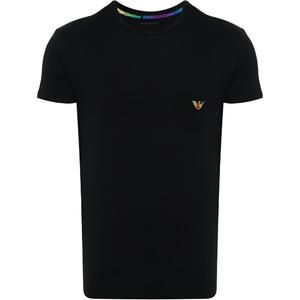 Футболка с логотипом EMPORIO ARMANI, черная