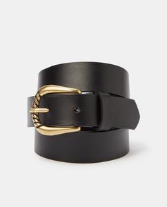 Черный ремень из кожи наппа Maison Boinet, черный