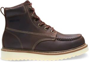 Мужские ботинки Wolverine Loader 6 с металлическим носком и подошвой-клинь, коричневый