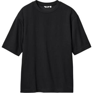 Футболка с рукавом дроп-шоулдер женская UNIQLO, черный