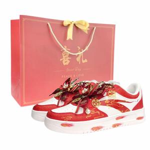 ANTA Свободные, легкие и дышащие низкие кроссовки для скейтбординга унисекс красного цвета