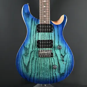 PRS SE "Exotic" Custom 24 Swamp Ash Burl Lake Blue №343