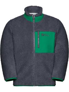 Флисовая куртка Ice Curl антрацитово-зеленого цвета Jack Wolfskin