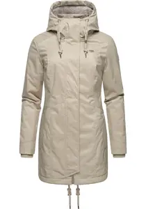 Зимняя куртка Ragwear "Tunned" с капюшоном, стильная зимняя парка на меховой подкладке, бежевый
