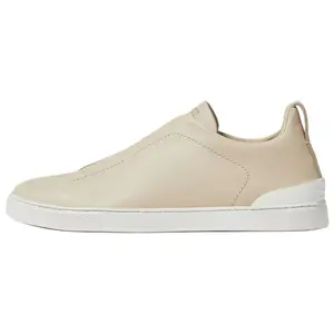 Ermenegildo Zegna Кроссовки для скейтбординга Zegna Triple Stitch Low-top, мужские, светло-бежевые