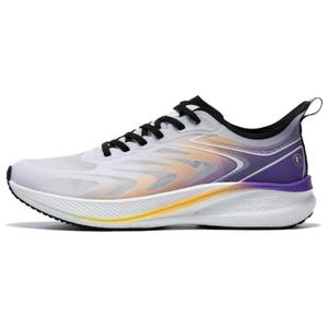 QIAODAN Кроссовки для марафона Light Speed 4.0PLUS с амортизацией, дышащие, с низким верхом, мужские, белые, фиолетовые