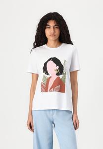 Футболка с принтом VIKLAUSI O NECK VILA, белый