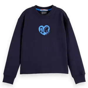 Толстовка Scotch & Soda Relaxed Fit Front Back Artwork, синий