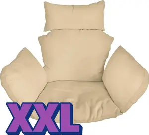 Подушка для подвесного кресла, XXL, обивка, накладка для подвесных качелей из полиротанга и ротанга, подушка для спинки подвесного сиденья, бежевый [114]