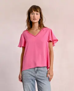 Женский топ с короткими рукавами и бантом сзади Molly Bracken, цвет Rosa