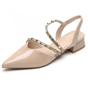 GOSO Женские повседневные туфли на низком каблуке телесного цвета, цвет Nude