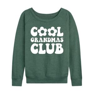 Женская футболка с длинным рукавом Cool Grandmas Club из французского терри Licensed Character, зеленый