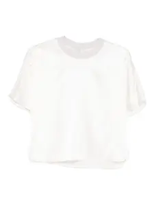 Шелковая блузка с круглым вырезом Peserico, нейтральный