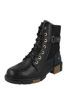 Ботильоны на шнуровке MUSTANG, черный