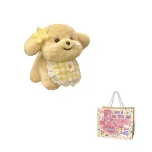 Очаровательный милый щенок в мультяшном стиле, маленький золотистый ретривер, плюшевая игрушка кукла, плюшевая кукла, высота 20см/30см YUOU, желтый/золотистый