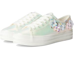 Кроссовки Keds Triple Kick Canvas, цвет Snow White / Iridescent Leather