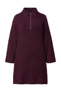 Ulla Popken Вязаное платье в винном красном цвете