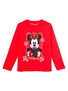 Disney Mickey Mouse Футболка с длинными рукавами "Микки" красного цвета