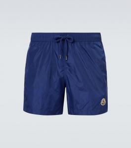 Плавки с логотипом Moncler, темно-синий