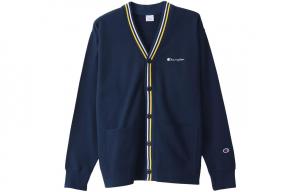 Мужской свитер с V-образным вырезом, кардиган средней длины Champion, темный marine