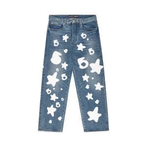 Брюки Sp5der Beluga Wash Denim, Light Indigo Wash