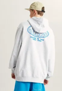 Свободная толстовка на молнии с надписью «мировой тур» Vans, Light Grey