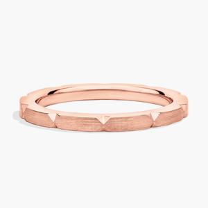 Современное составное кольцо с шестигранной огранкой из 18-каратного розового золота (2 мм) Blue Nile