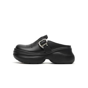 Кожаные лоскутные сандалии с закрытым носком женские ST&SAT, Black