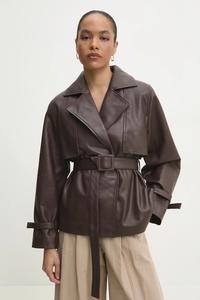 Кожаная куртка Answear.Lab, коричневый