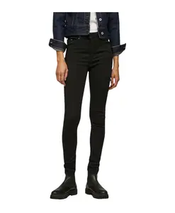 Черные узкие джинсы с высокой талией Pepe Jeans, черный