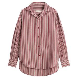 Рубашка в полоску En vau Faithfull The Brand, Burgundy Stripe