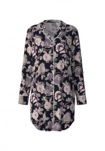 Ночная рубашка с длинными рукавами из тенселя модала и шелка лунные сны Calida, черный