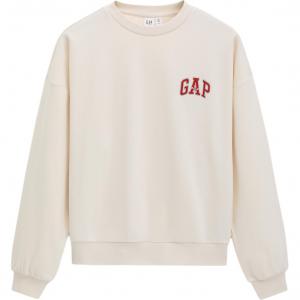 Свитшот Women's Crew Neck Moderate Others GAP, айвори белый