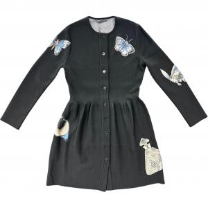 Женское платье с длинными рукавами Alexander McQueen, черный