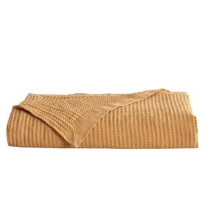 Хлопковое одеяло Madelinen Mikala вафельного переплетения, цвет Marigold